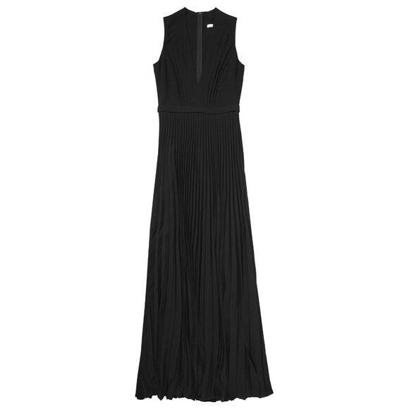Hugo Boss Womens Deplisa Chiffon Maxi Dress 0 Black - NWT $1395 - Picture 4 of 5